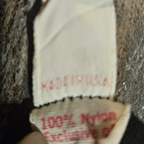 Vintage Yolande Black Nylon Embroidered Slip Dress / Nightie - Size 40 (Large) - Picture 8 of 10